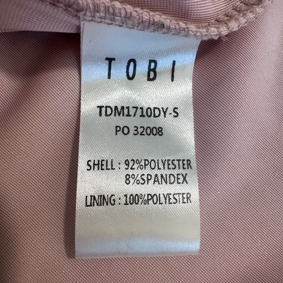 TOBI rose velvet twist front deep plunge maxi dress S NWT - Picture 11 of 12